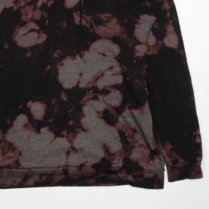 boohooMAN Men’s Multicoloured Tie Dye Pullover Hoodie M Gothic