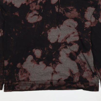 boohooMAN Men’s Multicoloured Tie Dye Pullover Hoodie M Gothic