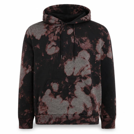 Front view of boohooMAN Men’s Multicoloured Tie Dye Pullover Hoodie M Gothic