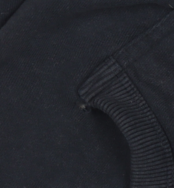 Superdry Men Black M Full Zip Hoodie Logo Cotton Pockets