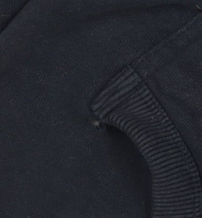 Superdry Men Black M Full Zip Hoodie Logo Cotton Pockets