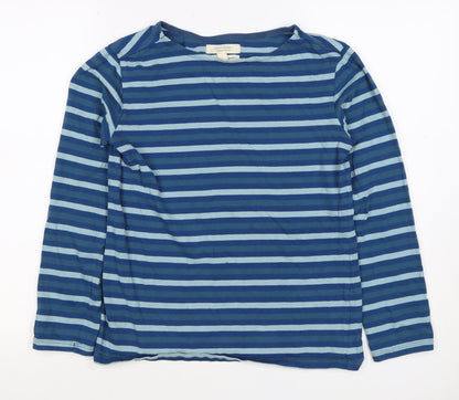 Seasalt Cornwall Women’s Blue Stripe Organic Cotton Jersey Top UK 10