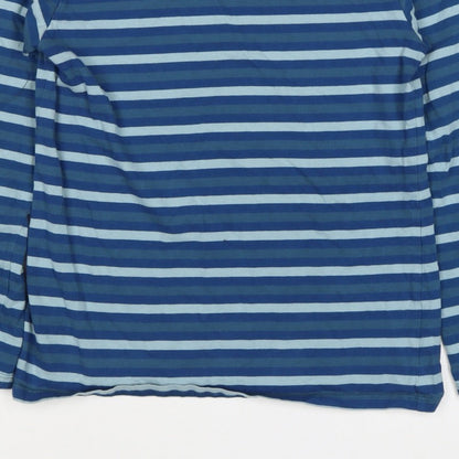 Seasalt Cornwall Women’s Blue Stripe Organic Cotton Jersey Top UK 10