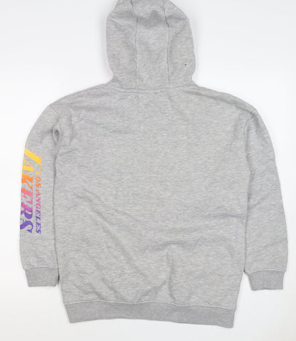 NBA LA Lakers Boys Grey Pullover Hoodie 12-13 Years Graphic Print