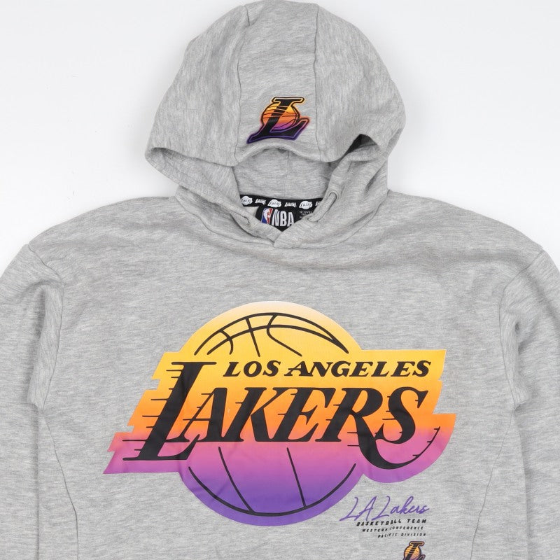 NBA LA Lakers Boys Grey Pullover Hoodie 12-13 Years Graphic Print