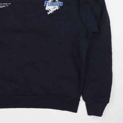 River Island Men’s Navy M Pullover Sweatshirt Graphic Bird Print