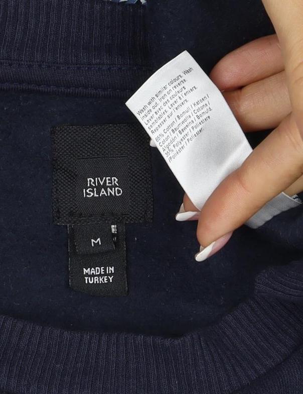 River Island Men’s Navy M Pullover Sweatshirt Graphic Bird Print