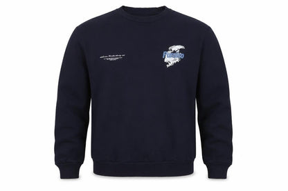River Island Men’s Navy M Pullover Sweatshirt Graphic Bird Print