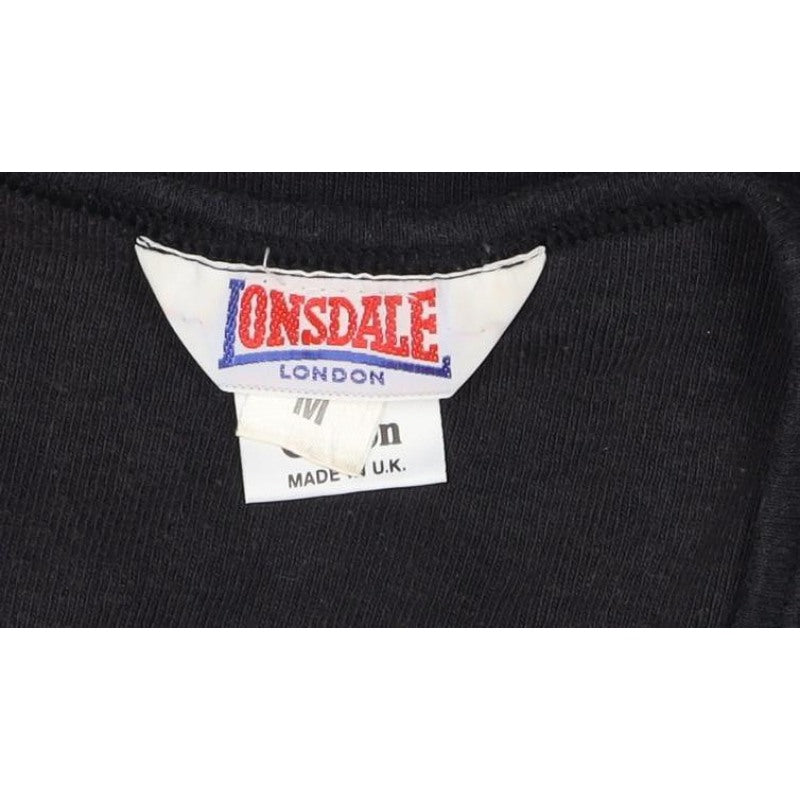 Lonsdale London Men's Black M Sleeveless Cotton Tank Top Vest