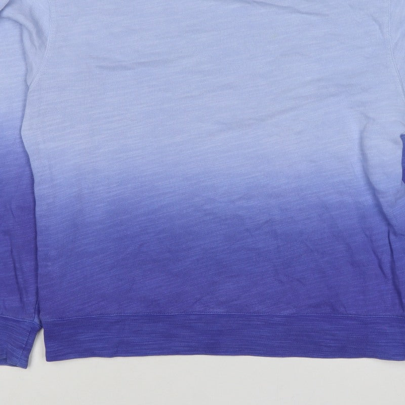 Marks & Spencer Women Blue XS Ombre Crew Neck Pullover Sweatshirt