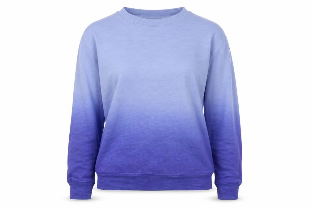 Marks & Spencer Women Blue XS Ombre Crew Neck Pullover Sweatshirt