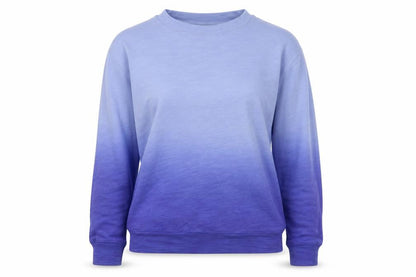 Marks & Spencer Women Blue XS Ombre Crew Neck Pullover Sweatshirt