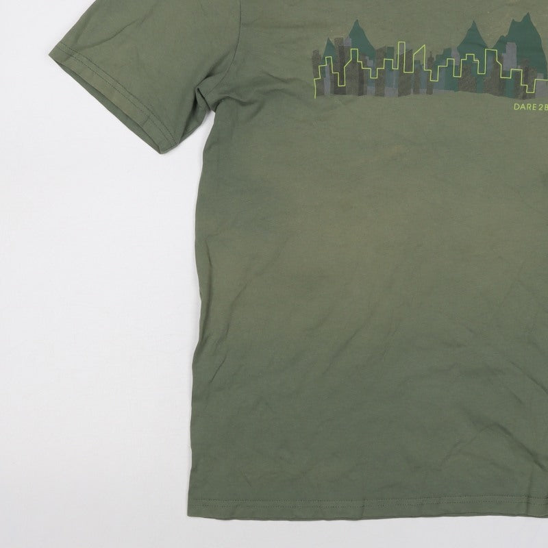 Additional view of Dare 2b men’s green l crew neck city mountain graphic t-shirt