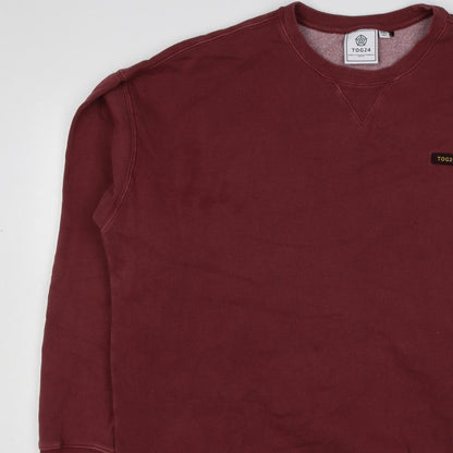 TOG24 Men’s Red 2XL Crew Neck Pullover Cotton Blend Sweatshirt