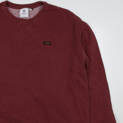 TOG24 Men’s Red 2XL Crew Neck Pullover Cotton Blend Sweatshirt