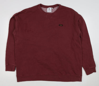 TOG24 Men’s Red 2XL Crew Neck Pullover Cotton Blend Sweatshirt