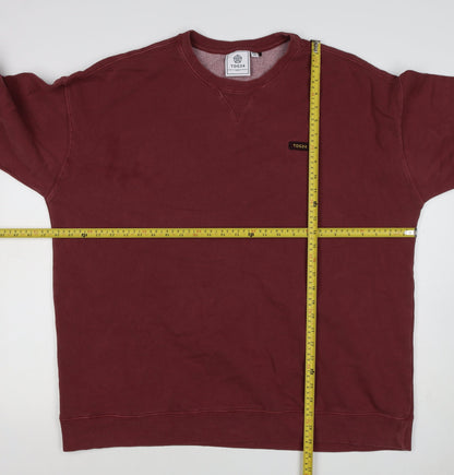 TOG24 Men’s Red 2XL Crew Neck Pullover Cotton Blend Sweatshirt