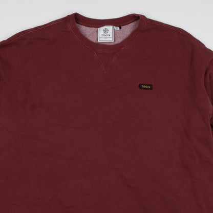 TOG24 Men’s Red 2XL Crew Neck Pullover Cotton Blend Sweatshirt