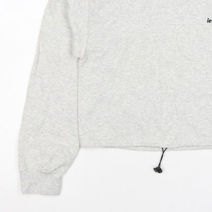 lets frans... Women’s Grey S Pullover Crew Neck Logo Sweatshirt