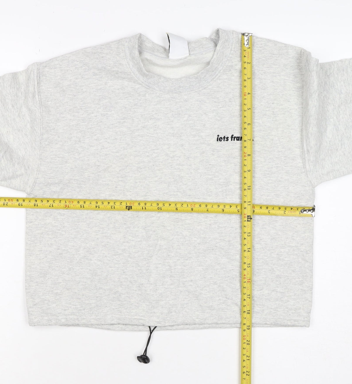 lets frans... Women’s Grey S Pullover Crew Neck Logo Sweatshirt