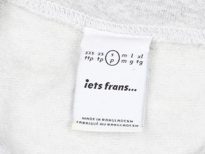 lets frans... Women’s Grey S Pullover Crew Neck Logo Sweatshirt