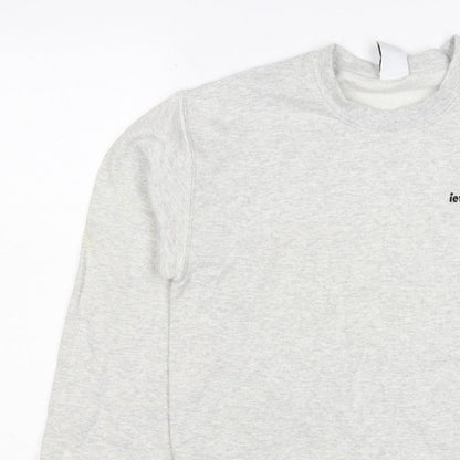lets frans... Women’s Grey S Pullover Crew Neck Logo Sweatshirt