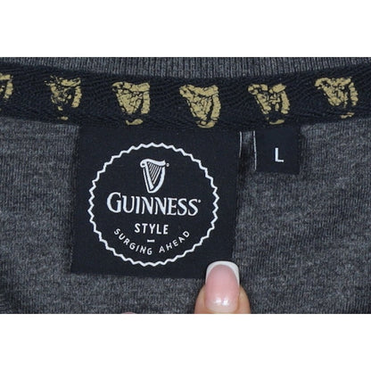 Guinness Men’s Multicoloured Striped Logo Short Sleeve Polo L