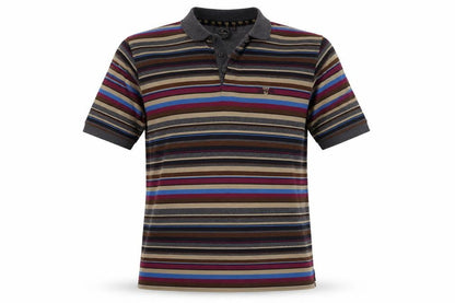 Guinness Men’s Multicoloured Striped Logo Short Sleeve Polo L