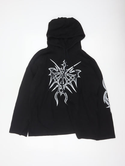 Made in Hell Men’s Black XL Pullover Hoodie Gothic Tribal Graphic Print