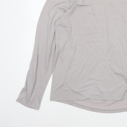 Nike Men’s Grey L Dri-FIT Long Sleeve Running Training Jersey Top