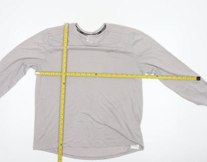Nike Men’s Grey L Dri-FIT Long Sleeve Running Training Jersey Top