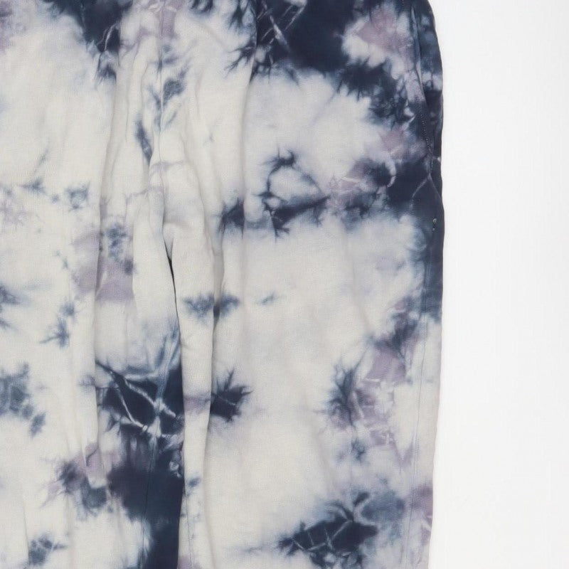 Noisy May Women Grey Tie Dye Cotton Jogger Trousers XS