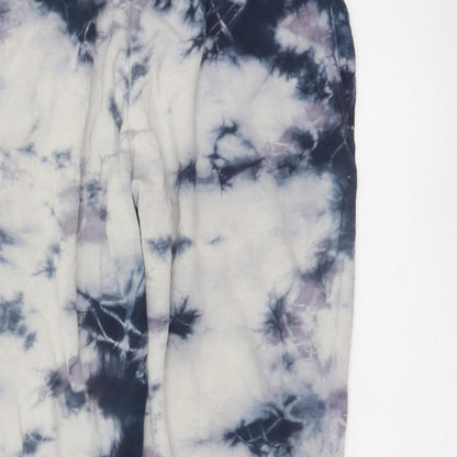 Noisy May Women Grey Tie Dye Cotton Jogger Trousers XS