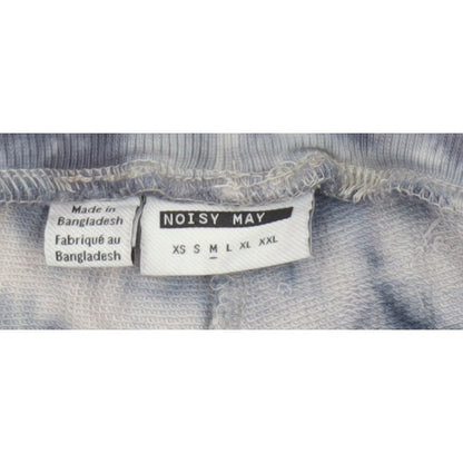 Noisy May Women Grey Tie Dye Cotton Jogger Trousers XS