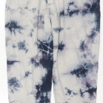 Noisy May Women Grey Tie Dye Cotton Jogger Trousers XS
