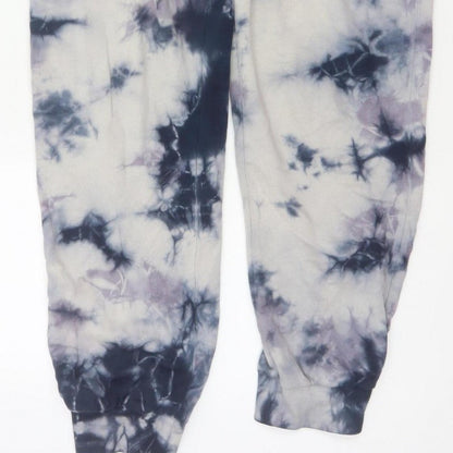Noisy May Women Grey Tie Dye Cotton Jogger Trousers XS