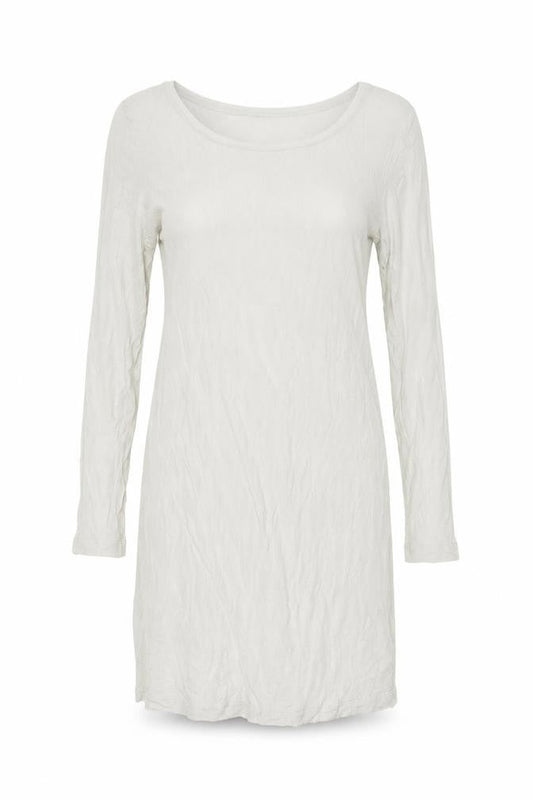 Sandwich Women Ivory L Knee Length Shift Jersey Long Sleeve Dress