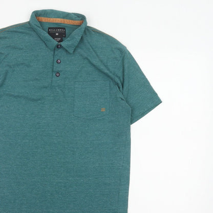 Additional view of Billabong Men's Green Marl Logo Pocket Polo Shirt, size L