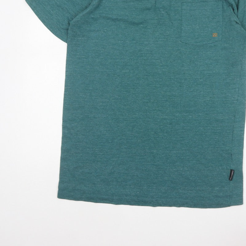 Additional view of Billabong Men's Green Marl Logo Pocket Polo Shirt, size L