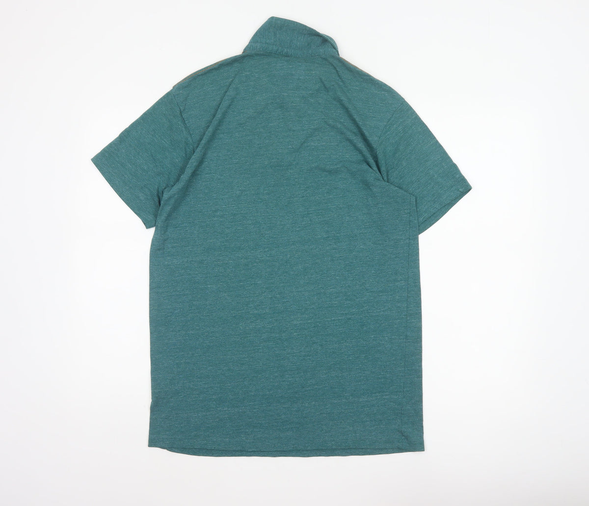Brand and care label for Billabong Men's Green Marl Logo Pocket Polo Shirt, size L