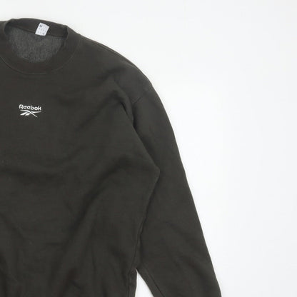 Reebok Men’s Black M Pullover Crew Neck Logo Sweatshirt