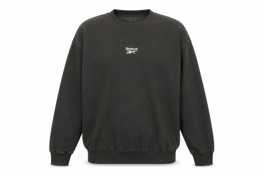 Reebok Men’s Black M Pullover Crew Neck Logo Sweatshirt