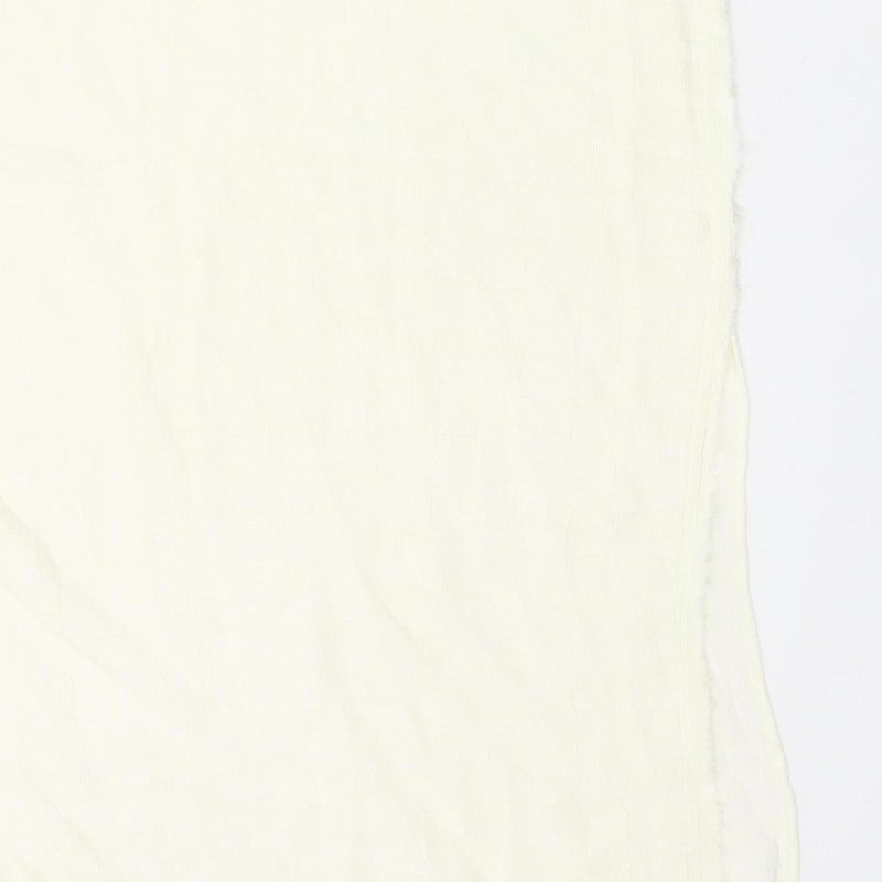 Zara Women Ivory XS Long Sheath Dress Sleeveless Frayed Trim