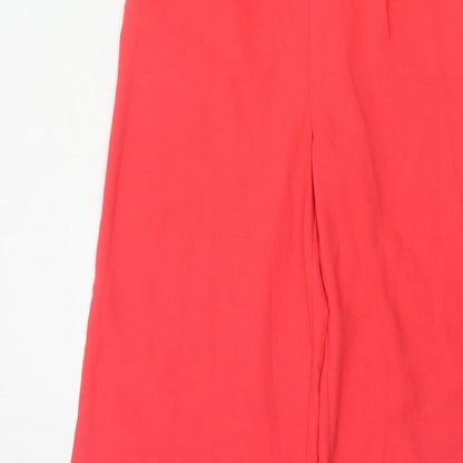 Oasis Women Red Size 10 Lace Wide Leg Sleeveless Jumpsuit Formal