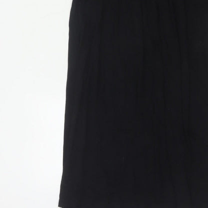 Boden Women Black UK 12 Maxi V-Neck Long Sleeve Stretch Dress