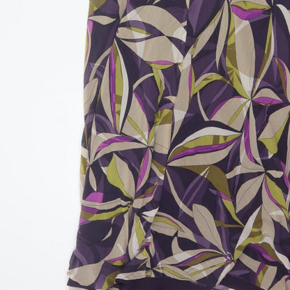 Windsmoor Women’s Purple Multicoloured UK 12 Silk Floral Maxi Dress