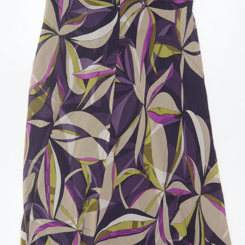 Windsmoor Women’s Purple Multicoloured UK 12 Silk Floral Maxi Dress