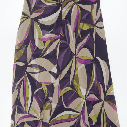 Windsmoor Women’s Purple Multicoloured UK 12 Silk Floral Maxi Dress