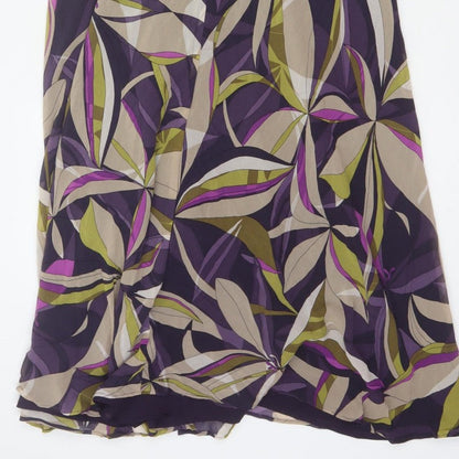 Windsmoor Women’s Purple Multicoloured UK 12 Silk Floral Maxi Dress