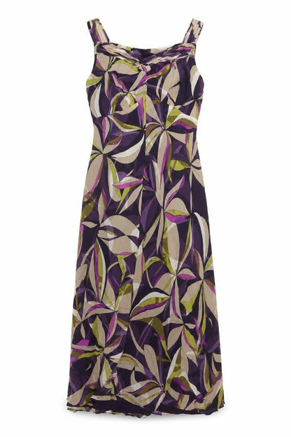Windsmoor Women’s Purple Multicoloured UK 12 Silk Floral Maxi Dress